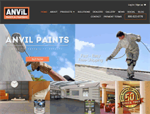 Tablet Screenshot of anvilpaints.com